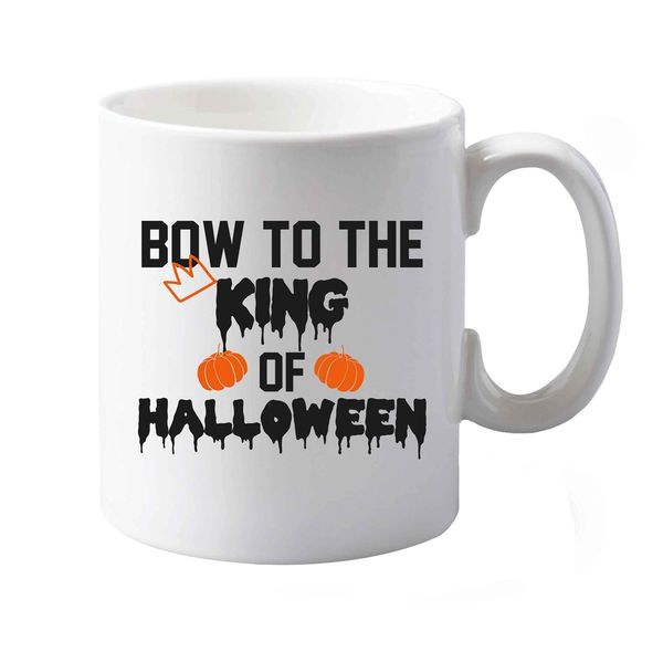 Flox Creative 10 oz Ceramic Mug Bow King Halloween Both Sides