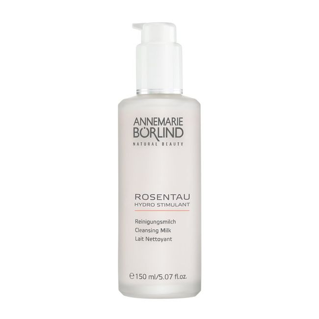 ANNEMARIE BÖRLIND - ROSE DEW Cleansing Milk - Avocado Cucumber and Rose Water Natural Vegan Face Wash - Moisturizes and Removes Makeup and Impurities - 5.07 Fl. Oz.