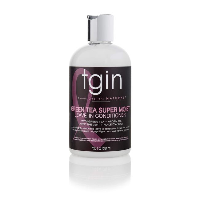 tgin Green Tea Super Moist Leave-in Conditioner For Natural Hair - Protective Styles - Dry Hair - Curly Hair - Promotes Growth - Lightweight - Natural Hair - Moisture - 13 oz