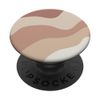 Modern Sand Beige Earth Tone Abstract Boho Wavy Stripe PopSockets Swappable PopGrip