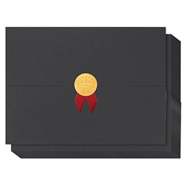 12-Pack Award Certificate Holders - Bulk Certificate Holders for Graduation, Diploma, Employee Appreciation, Certifications (fits 8.5x11)