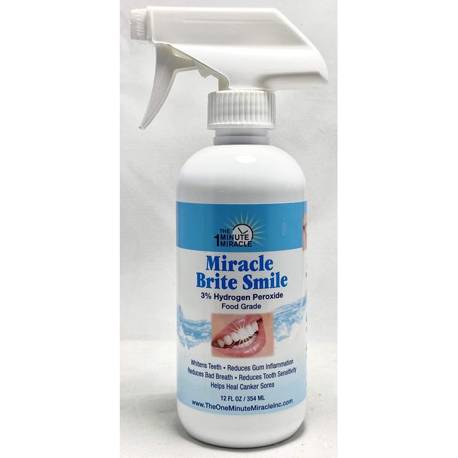 Miracle Brite Smile with Food Grade Hydrogen Peroxide and Essential Oils