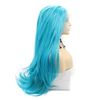 Blue Lace Front Wig Long Light Blue Full Lace Wig Natural Hairline Realistic Pastel Blue Wigs for Women Glueless Heat Resistant Fiber Hair Drag Queen