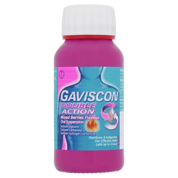 Gaviscon Double Action Liquid Heartburn Indigestion Mixed Berry 150ml