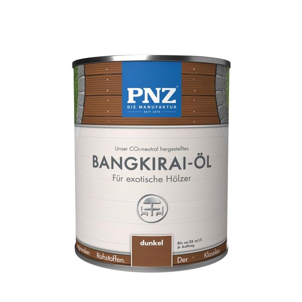 PNZ Bangkirai Oil for Outdoor Use Sustainably Made with Regional Raw Materials Made in Germany Suitable for Wooden Deck, Wooden Patio, Garden Furniture, Garden Shed, Fence, 5 L