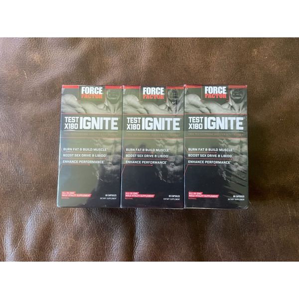 Force Factor Test X180 Ignite, 60 Capsules, 3-pack