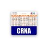 CRNA Badge Buddy Horizontal w/Height & Weight Conversion Charts (Standard, Navy)