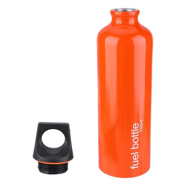 MAGT Fuel Bottle, Portable Fuel Bottle Outdoor Fuel Container Aluminum Alloy Fuel Storage Container Waterproof Fuel Storage Bottle Orange