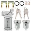 Chrome Ignition Key Switch Cylinder & Door Lock Pair Set W/ Keys for GM