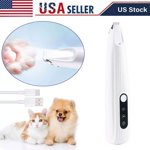 Electric Pet Hair Clipper！ Dog Cat Feet Paw Shaver Cordless Grooming Trimmer Kit