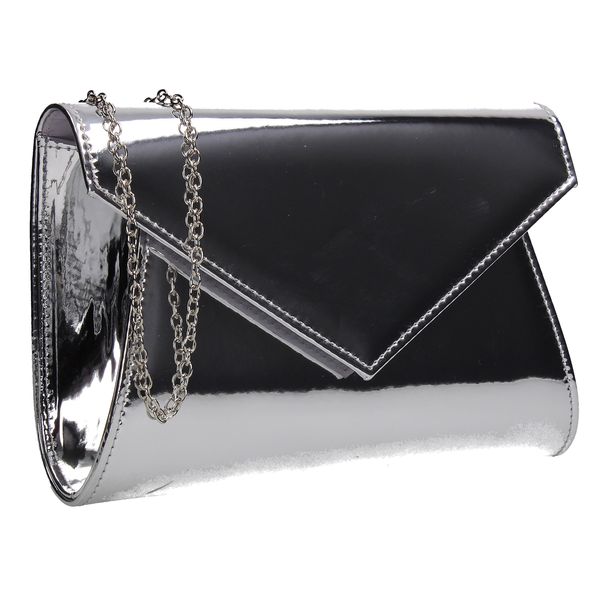 SwankySwans Women's Lenny Clutch Bag, Silver