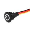 sourcing map DC 12V Touch Dimmer Switch 16mm Diameter Snap-in Mount Black for LED Lights Strip Lights