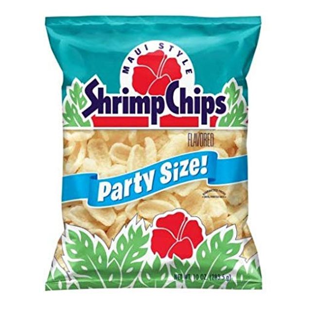 Maui Style ShrimpChips PARTY SIZE, Large 10oz bag (283.5g), 2 PACK