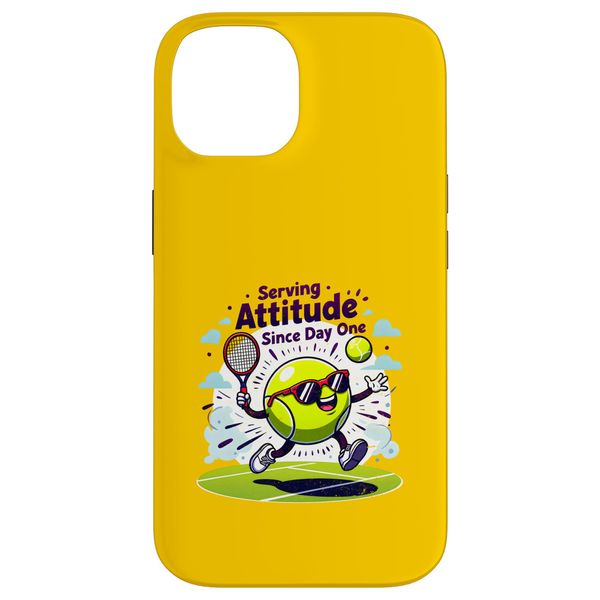 Serving Attitude Tennis Ball Case for iPhone 14
