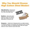 CANOPUS Single Edge Industrial Razor Blades, 100% Made in USA, Heavy Duty Straight Edge Razors, Box & Carton Cutter Replacement Blades, Glass & Paint Scraper Razor Blades (Box of 100)