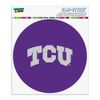 TCU Primary Logo Automotive Car Window Locker Circle Bumper Sticker