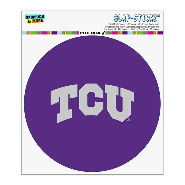 TCU Primary Logo Automotive Car Window Locker Circle Bumper Sticker
