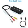 RCA to HDMI Converter, Analog Composite to HDMI Adapter Compatible VCR,DVD,VHS
