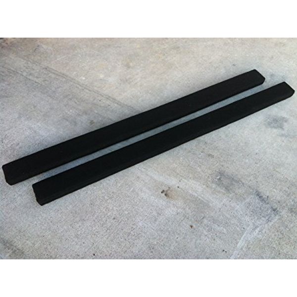 (2) 2' Long Marine Carpet Black Bunk Boards - 2x4
