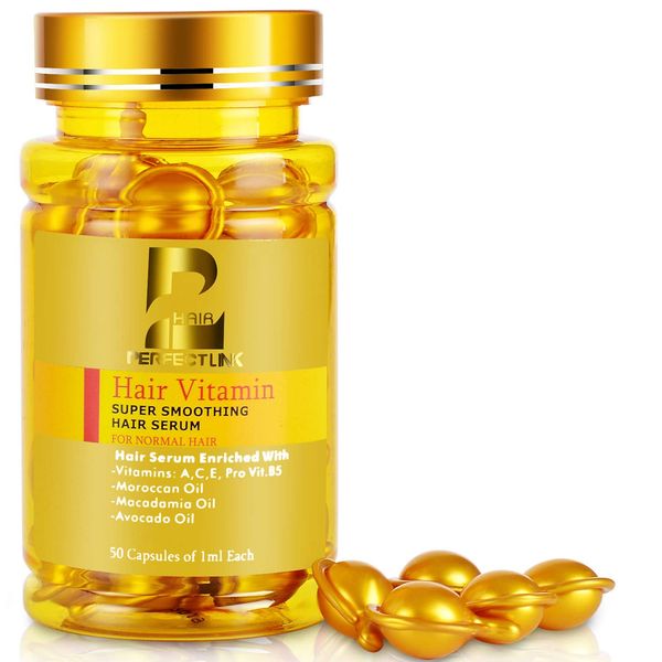 Perfect Care Keratin Hair Treatment Oil Vitamin Serum with Argan, Macadamia and Avocado Oils, Vitamin B5 & Amino Acids for All Hair Types of Men and Women 50ML