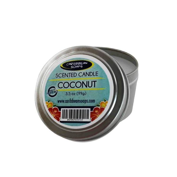 Caribbean Soaps Hand Poured Tin Candle (Lemongrass)