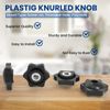 ZIUZI 1/4-20 Thread Knob Nut, 12 Pack 1/4 Star Shape Hand Tighten Clamping Knobs Black Screw-On Nuts