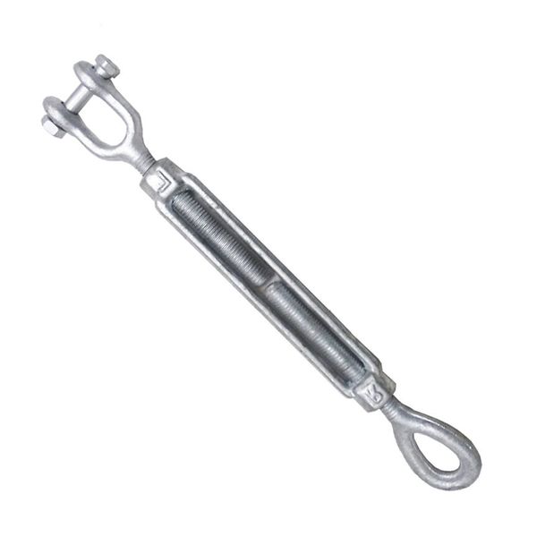1/2" x 6" Eye/Jaw Turnbuckles for Wire Rope Cable - 2 ea.