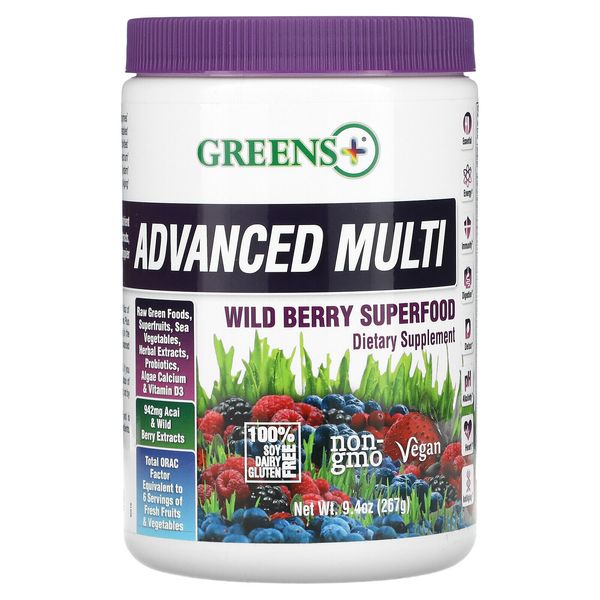 Greens Plus Advanced Multi Wild Berry Superfood 9 4 oz 267 g Dairy-Free,