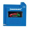 Silverline Compact Battery Tester AAA / AA / C / D / 9V / LR1 / A23 / button cells (918147)