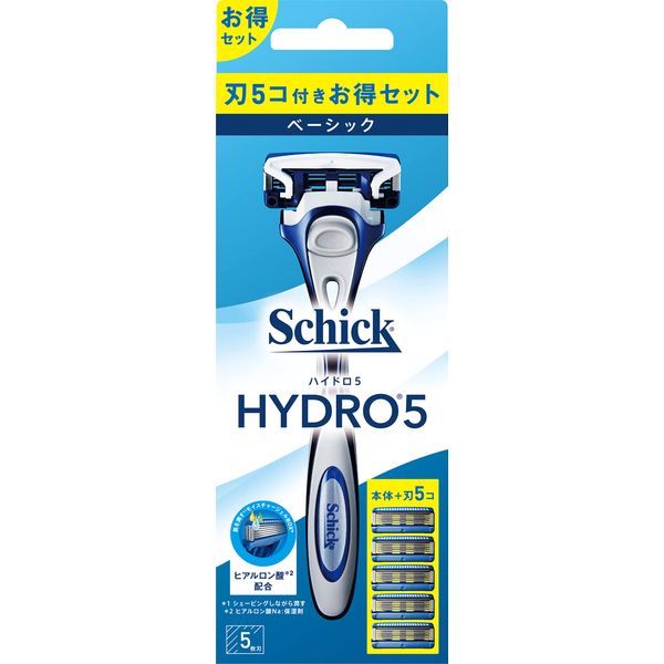 Schick Schick Hydro5 Basic Combo Pack (Holder with Blade) + 4 Replacement Blades