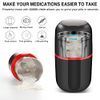 Electric Pill Crusher Grinder - Grind and Pulverize Small and Large Medication and Vitamin Tablets to Fine Powder - Electronic Pulverizer to Crush Multiple Pills - Use for Feeding Tube, Kids or Pets