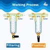 Reusable Spin Down Whole House Sediment Water Filter Pre-Filter System 40+200μm