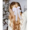 3pcs Bow Hair Clips(White, Blue, Red)
