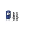 (1) Prevost, 1/4", Industrial, IRC Regular Coupler/Compressed Air Fitting and (2) 1/4" Male Threaded Plugs COMBO