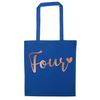 Flox Creative Blue Tote Bag Four Rose Gold