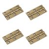 4 Pcs 2.5" Door Hinges Brass Folding Hinges for Gate Window Closet Drawer Boxes, Bronze