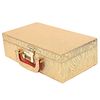 Kuber Industries Wooden Two Rod Bangle Storage Box (Gold) -Ctktc8692