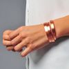 Earth Therapy Minimalist Matte Copper Magnetic Cuff Bracelet For Men and Women - Adjustable - Ultra Strength
