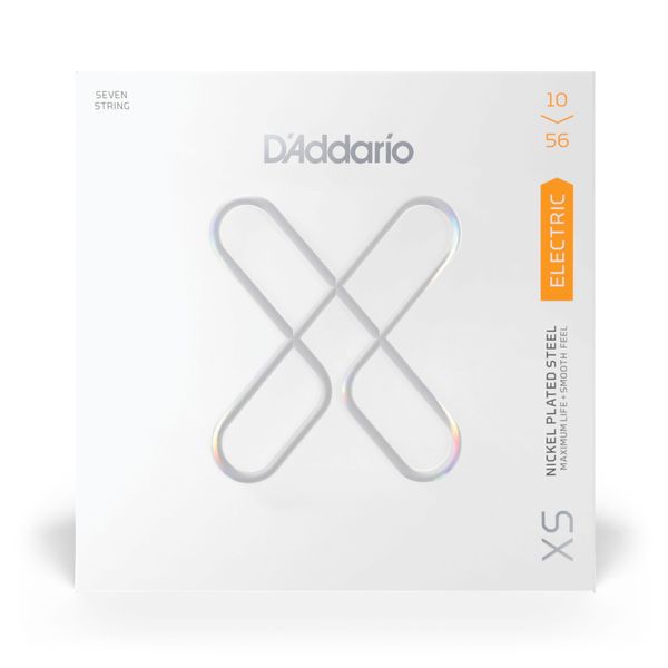 D'Addario XSE1056 Electric Guitar Strings XS Coated Strings Nickel Regular Light 7 String .010-.056