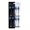 AquaSonic Duo Replacement Brush Heads (8-Pack) - 4 White & 4 Black Dupont Brush Heads