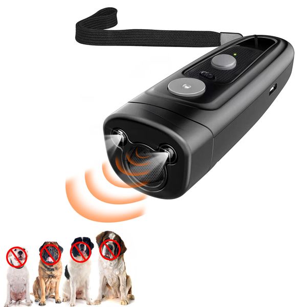 3 In 1 Anti Barking Device Dog Whistle w/ LED lights Ultrasonic Dog Bark Control