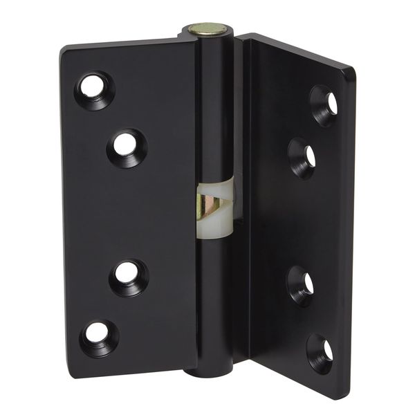 Cranked Rise and Fall Cubicle Door Hinges in Matte Black - Left Handed