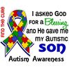 CafePress Blessing 4 Autism Oval Car Bumper Sticker