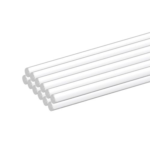 MECCANIXITY 12pcs Acrylic Round Rods 1/8" x 12" Clear Acrylic Dowel Rods Sticks Plastic Sticks Strip for DIY Crafts Lighting Gardening Decoration - 3mm x 300mm