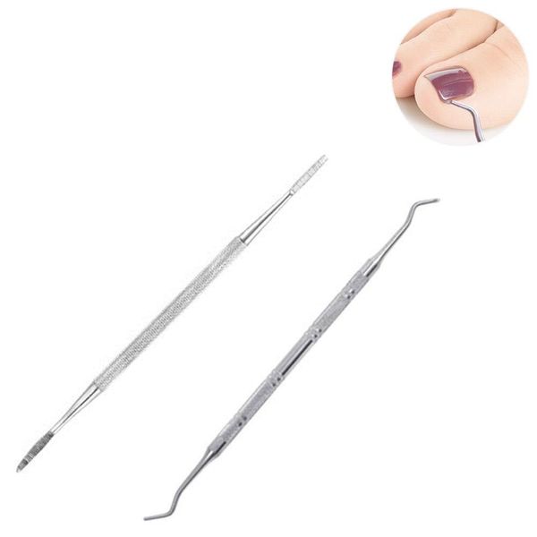 Nail Dirt Remover, Nail Dirt, Nail Dirt Remover, Ingrown Nail Hook, Ingrown Nail Tool, Stainless Steel, Nail Gap, Dirt Remover Stick, Hand, Fingers, Toes (Set of 2)