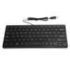 Dilwe K1000 Wired USB Mini Keyboard, Portable, Space-Saving, Plug and Play, Compact, Black, Ergonomic, PC Compatible