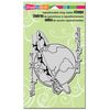 Stampendous Cling Santa Flight Rubber Stamp