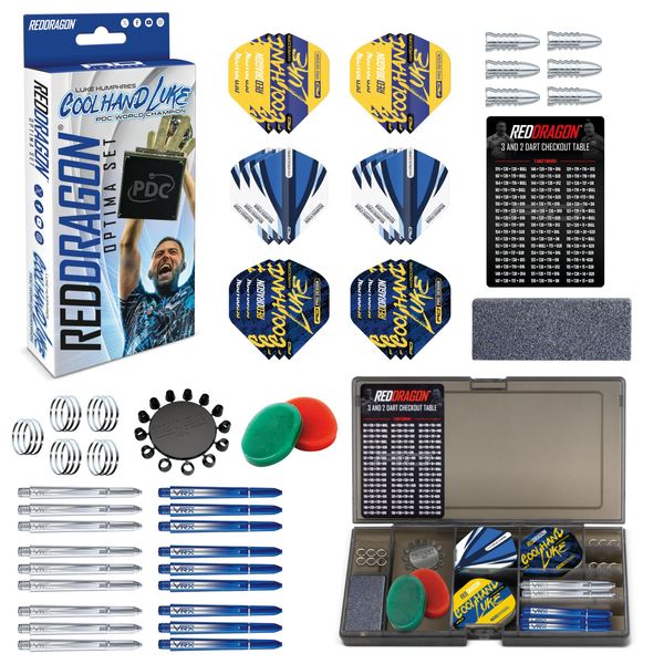 RED DRAGON Darts – Luke Humphries Coolhand - Optima Multi Accessory Pack – Professional Dart Accessories