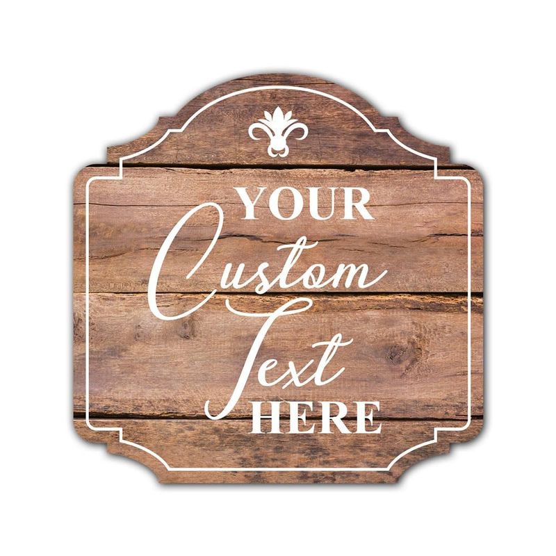 Heritage Plus Rustic Wood Colors Custom Wall or Door Sign | Your Custom ...