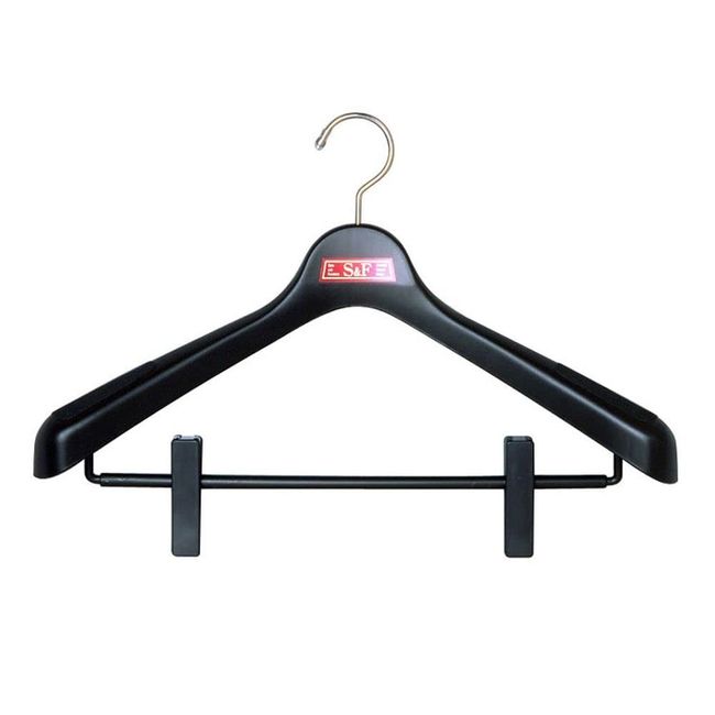 Shinko Hanger Clothes Hanger "S&F Jacket Clip" 45 Black